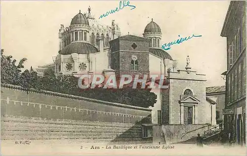 Cartes postales Ars La Basilique et l'ancienne Eglise