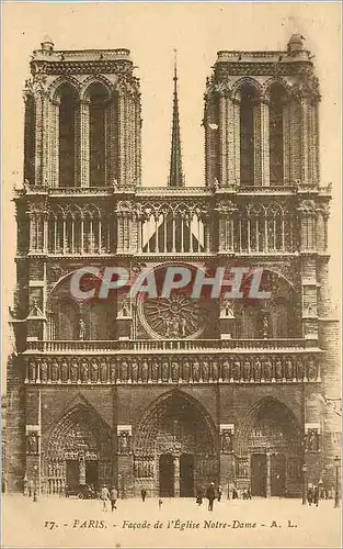 Ansichtskarte AK Paris Facade de l'Eglise Notre Dame