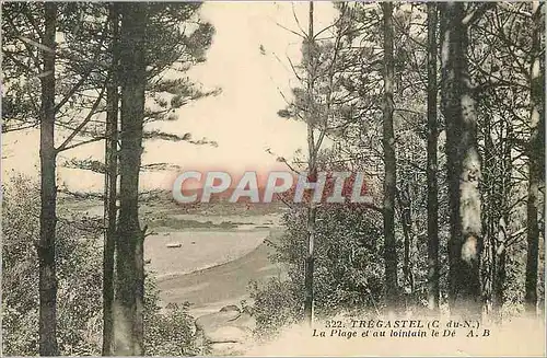 Ansichtskarte AK Tregastel (C du N) La Plage et au Lointain le De