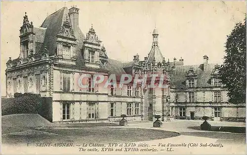 Cartes postales Saint Aignan Le Chateau XVIe et XVIIe siecles Vue d'ensemble (Cote Sud Ouest)