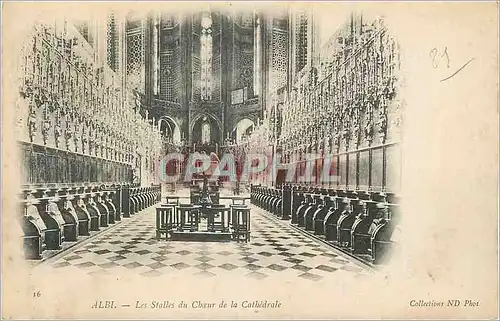 Ansichtskarte AK Albi Les Stalles du Choeur de la Cathedrale (carte 1900)