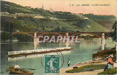 Cartes postales Rouen Le Pont aux Anglais Bateaux