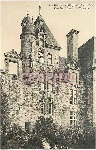 Cartes postales Chateau de Kerjean (XVIe siecle) Cote Nord Ouest La Tourelle