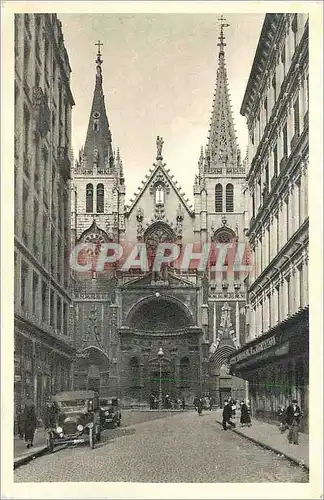 Cartes postales Vues de Lyon Eglise St Nizier Automobile