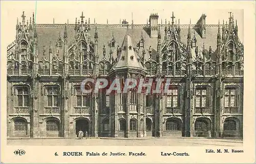 Ansichtskarte AK Rouen Palais de Justice Facade Law Courts