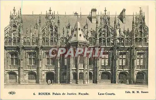 Cartes postales Rouen Palais de Justice Facade Law Courts