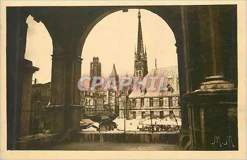 Ansichtskarte AK Rouen la Ville Musee La Cathedrale vue de la Haute Vieille Tour