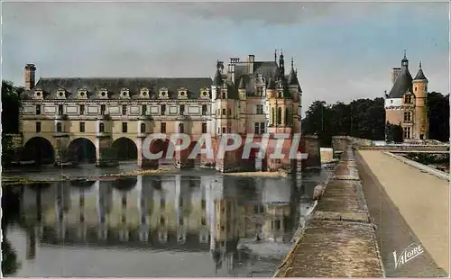 Cartes postales moderne Les Merveilles du Val de Loire Chenonceaux (Indre et Loire) Le Chateau et son reflet dans le Che