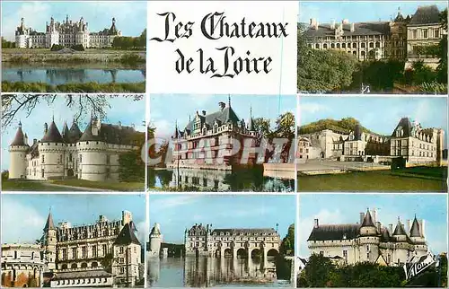 Cartes postales moderne Les Mervilles du Val de Loire Les Chateaux Chambord Blois Chaumont Azay le Rideau Viilandry Ambo