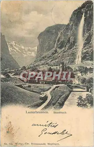 Cartes postales Lauterbrunnen Staubbach Verlage Chr Brennestuhl Meyringen