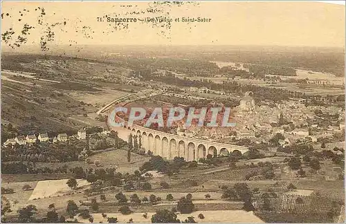Cartes postales Sancerre La Viaduc et Saint Satur