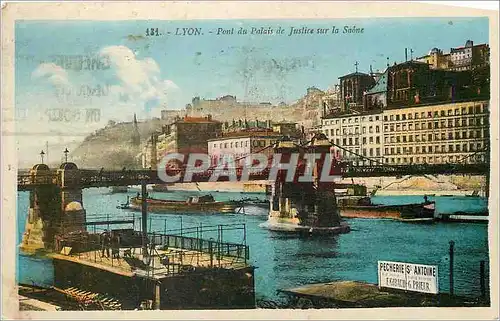 Ansichtskarte AK Lyon Pont du Palais de Justice sur la Saone Pecherie St Antoine Gibaud Prieur