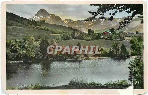 Cartes postales Bernex (Haute Savoie) Lac de la Beunaz et Dent d'Oche