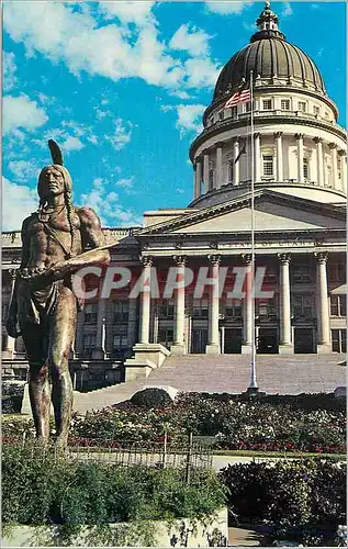 Moderne Karte Chief Massasoit ant Utah State Capitol Salt Lake City Utah Cyrus Dallin's statue of Chief Massas