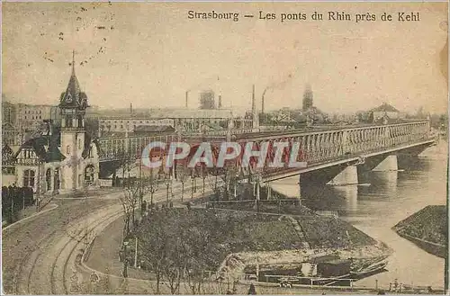 Cartes postales Strasbourg Les ponts du Rhin pres de Kehl