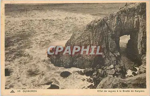 Ansichtskarte AK Quiberon Effet de vagues a la Grotte de Kergroix