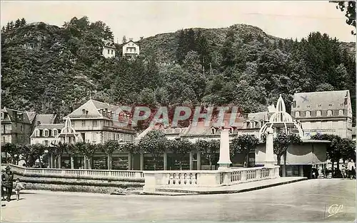 Cartes postales moderne La Bourboule vue vers la Roche des Fees