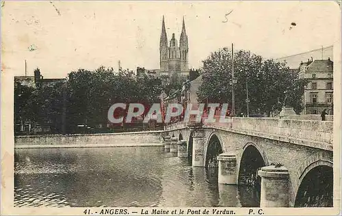 Ansichtskarte AK Angers La Maine et le Pont de Verdun