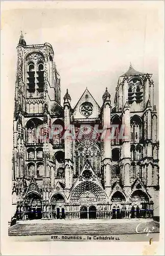 Moderne Karte Bourges La Cathedrale