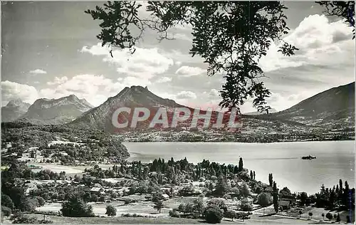 Cartes postales moderne Lac d'Annecy Panorama de Menthon En face le Col de Leschaux