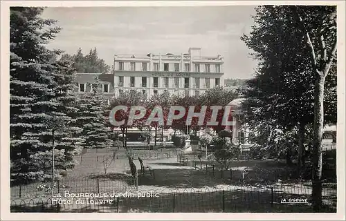 Cartes postales moderne La Bourboule (P de D) Jardin Public Hotel du Louvre