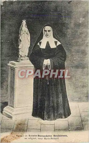Cartes postales Portrait de Sainte Bernadette Soubirous en religion soeur Marie Bernard