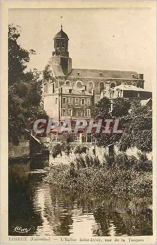 Ansichtskarte AK Lisieux (Calvados) L'Eglise Saint Desir Vue de la Touques