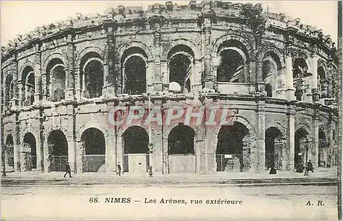 Ansichtskarte AK Nimes Les Arenes vue exterieure