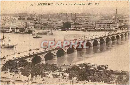 Cartes postales Bordeaux Le Pont Vue d'ensemble