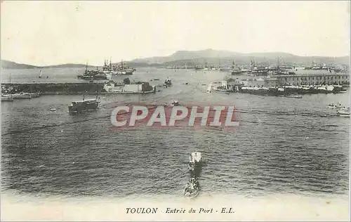 Ansichtskarte AK Toulon Entree du Port Bateaux