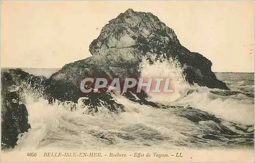 Ansichtskarte AK Belle Isle En Mer Rochers Effet de Vagues