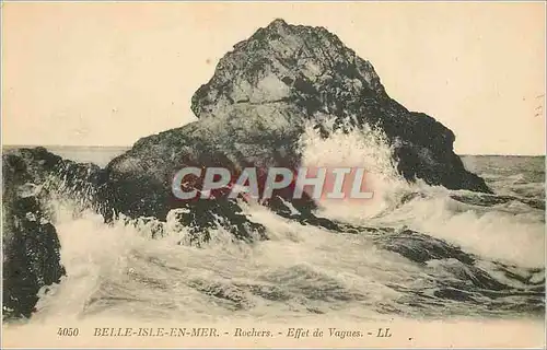Cartes postales Belle Isle En Mer Rochers Effet de Vagues