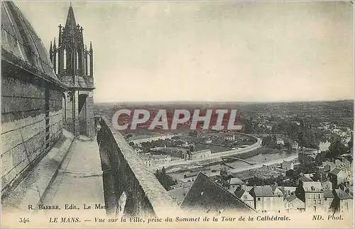 Ansichtskarte AK Le Mans Vue sur la Ville prise du Sommet de la Tour de la Cathedrale