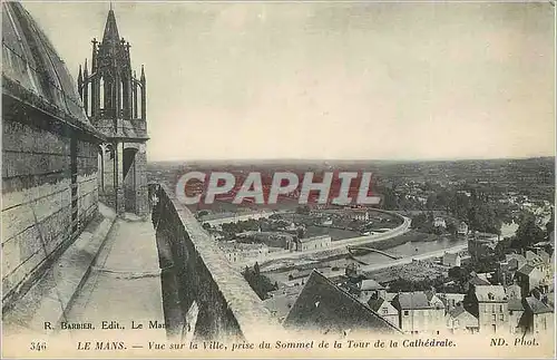 Cartes postales Le Mans Vue sur la Ville prise du Sommet de la Tour de la Cathedrale
