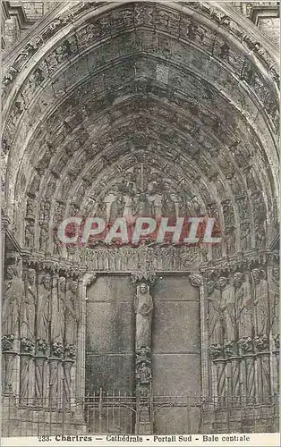 Ansichtskarte AK Chartres Cathedrale Portail Sud Baie Centrale