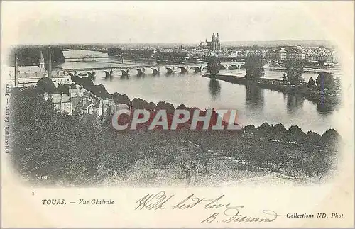 Cartes postales Tours Vue Generale (carte 1900)