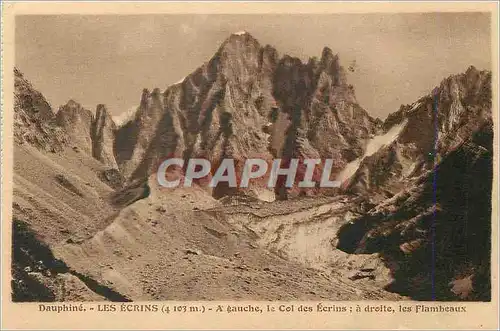 Ansichtskarte AK Dauphine Les Ecris A gauche le Col des Ecrins a droite les Flambeaux