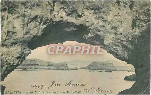 Ansichtskarte AK Biarritz Pont Naturel au Rocher de la Vierge