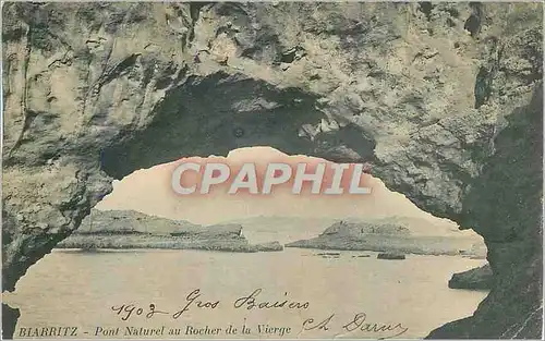 Cartes postales Biarritz Pont Naturel au Rocher de la Vierge