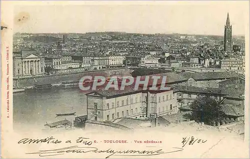 Ansichtskarte AK Toulouse Vue Generale (carte 1900)