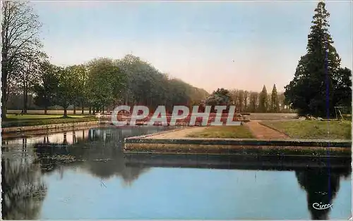 Moderne Karte Richelieu (I et L) Le Parc Vue du miroir d'eau entournat l'ancien emplacementdu Chateau de Riche