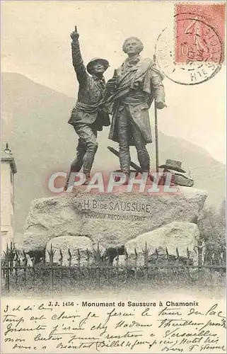 Cartes postales Monument de Saussure a Chamonix Alpinisme