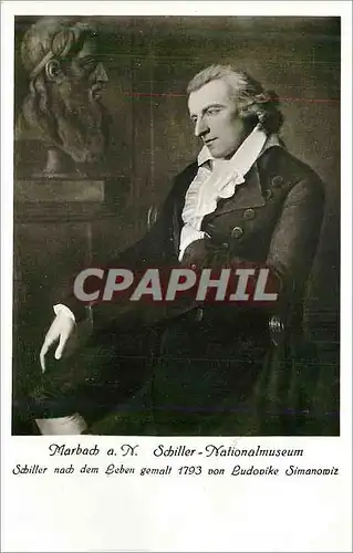 Cartes postales moderne Marbach a N Schiller Nationalmuseum Schiller Nach dem Leben Gemalt 1793 von Ludovike Simanowiz