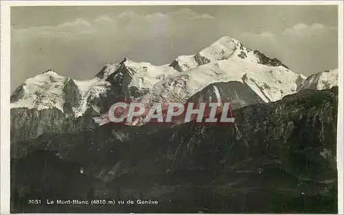 Cartes postales moderne Le Mont Blanc (4810 m) vu de Geneve