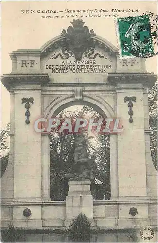 Cartes postales Chartres Monument des Enfants d'Eure et Loir Morts pour la Patrie