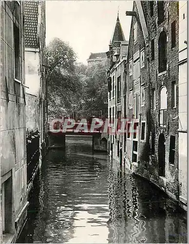 Moderne Karte Amsterdam Fosse des Cordiers avec les Maisons dans l'Eau