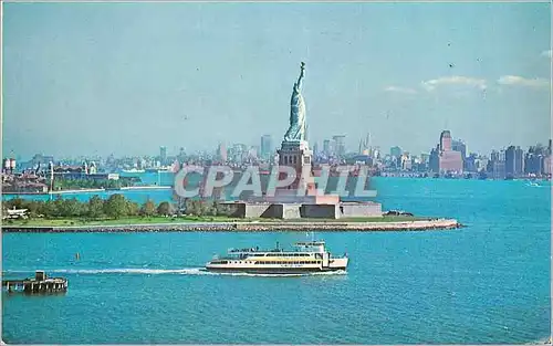 Moderne Karte Statue of Liberty National Monument Liberty Island New York Bateau