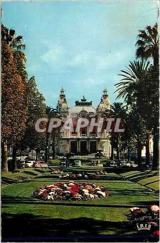 Moderne Karte Monte Carlo Reflets de la Cote d'Azur Le Casino et les Jardins