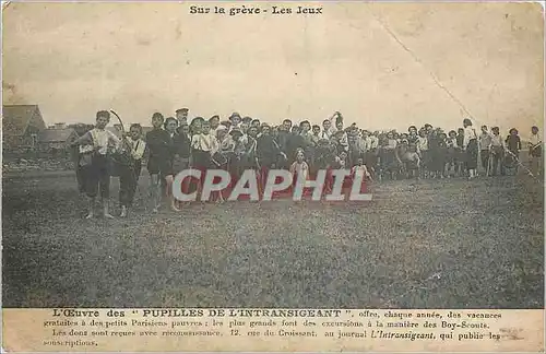 Ansichtskarte AK L'Oeuvre des Pupilles de l'Intransigeant Sur la Greve Les Jeux