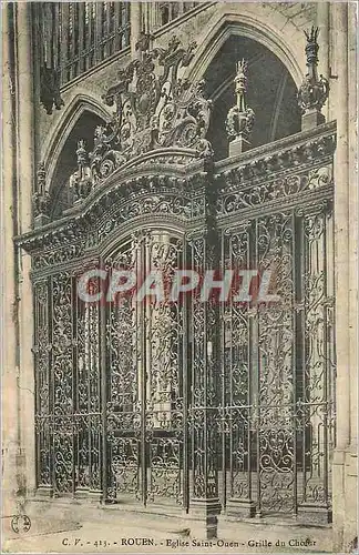 Ansichtskarte AK Rouen Eglise Saint Ouen Grille de Choeur